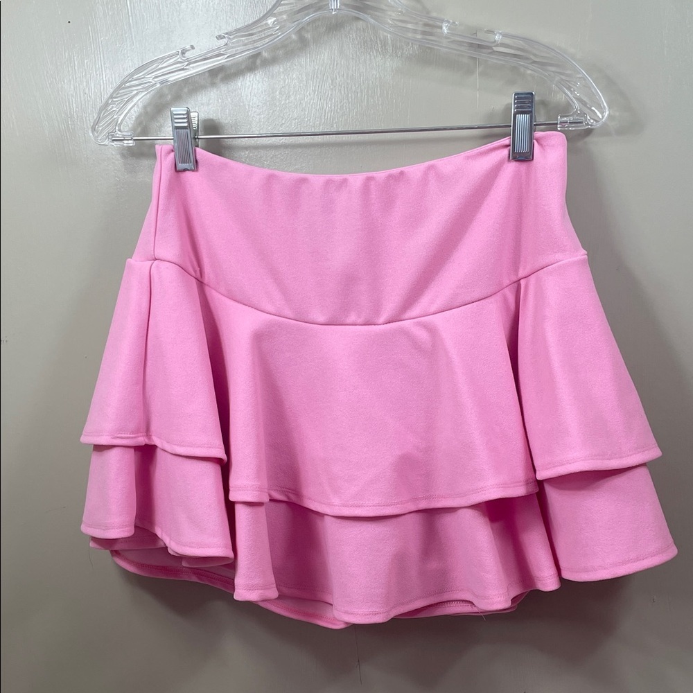 Women’s Pink Layered Flounce Skirt size L